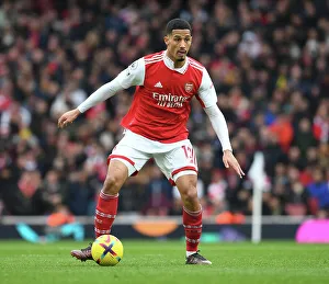 Arsenal V AFC Bournemouth 2022-23 Prints: William Saliba in Action: Arsenal vs. AFC Bournemouth, Premier League 2022-23