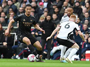 William Saliba in Action: Arsenal vs. Fulham, Premier League 2022-23