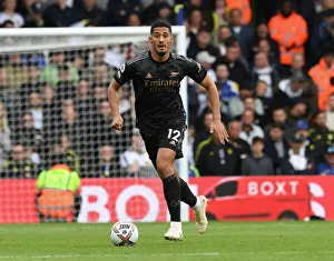 Leeds United V Arsenal 2022-23 Prints: William Saliba in Action: Leeds United vs. Arsenal FC, Premier League 2022-23