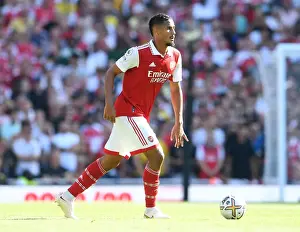 Arsenal V Leicester City 2022-23 Prints: William Saliba: Arsenal's Defensive Star Shines in Premier League Debut vs Leicester City