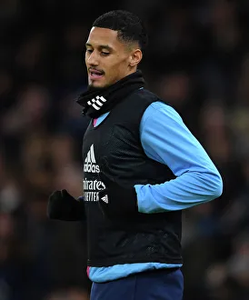 Manchester City V Arsenal 2022-23 Prints: William Saliba at Etihad Stadium: Manchester City vs