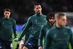PSV Eindoven V Arsenal 2023-24 Prints: William Saliba Gears Up