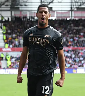 William Saliba Scores First Arsenal Goal: 1-1 Brentford, 2022-23 Premier League