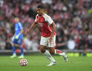 Arsenal V Fulham 2023-24 Prints: William Saliba Shines: Arsenal's New Defensive Star in 2023-24 Premier League Opener vs