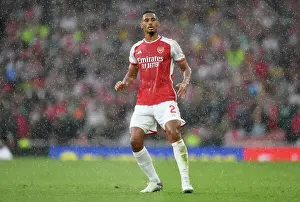 Arsenal V Fulham 2023-24 Prints: William Saliba Watches Arsenal's Premier League Battle Against Fulham (2023-24)
