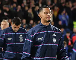 William Saliba's Arsenal Pre-Match Preparation at Brighton & Hove Albion's American Express Community Stadium (Premier League 2022-23)