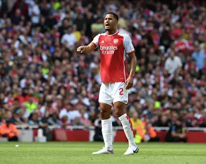Arsenal V Fulham 2023-24 Prints: William Saliba's Debut Shines: Arsenal's Triumph Over Fulham in the 2023-24 Premier League