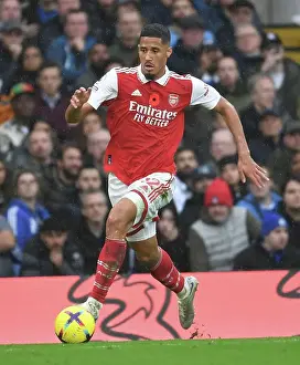 Chelsea V Arsenal 2022-23 Prints: William Saliba's Defiant Performance: Arsenal Holds Chelsea in 2022-23 Premier League Clash