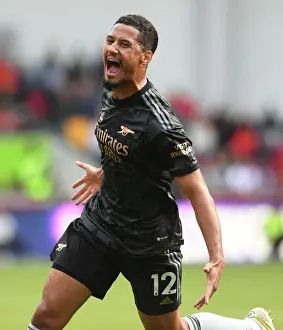 William Saliba's First Arsenal Goal: Brentford 1-1 Arsenal, 2022-23 Premier League