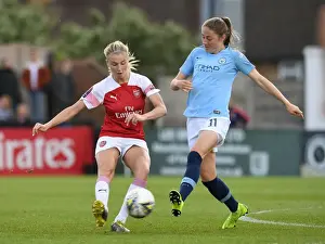 Arsenal Women V Manchester City Women 2018-19 Prints: Williamson vs Beckie: A Titanic Clash in Arsenal vs Manchester City Women's Super League
