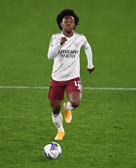 Willian in Action: Leicester City vs Arsenal - Carabao Cup 2020-21