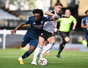 Images Dated 12th September 2020: Willian Fouled by Tom Cairney: Fulham vs. Arsenal, Premier League 2020-21