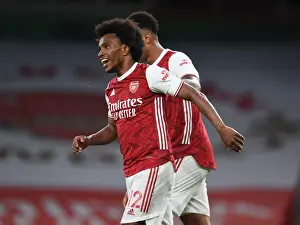 Arsenal V West Bromwich Albion 2020-21 Prints: Willian Scores Arsenal's Third Goal in Empty Emirates Stadium Against West Brom