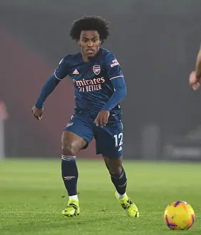 Southampton V Arsenal 2020-21 Prints: Willian at Empty Southampton Stadium: Arsenal's Premier League Match 2021