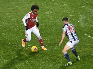 Images Dated 3rd January 2021: Willian vs Dara O'Shea: Battle at The Hawthorns - West Bromwich Albion vs Arsenal
