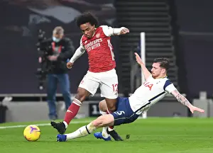 Tottenham Hotspur V Arsenal 2020-21 Prints: Willian vs Hojbjerg: Battle in the Premier League - Arsenal vs Tottenham, London 2020