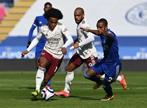 Leicester City V Arsenal 2020-21 Prints: Willian vs Pereira: A Premier League Battle at The King Power Stadium - Leicester City vs Arsenal