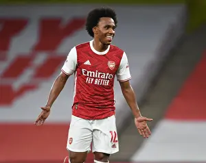 Arsenal V West Bromwich Albion 2020-21 Prints: Willian's Hat-Trick: Arsenal's Victory Over West Bromwich Albion in Empty Emirates Stadium (2020-21)