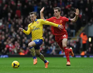 Liverpool V Arsenal 2013-14 Prints: Wilshere vs. Henderson: A Premier League Battle at Anfield, 2013-14