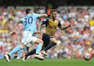 Manchester City V Arsenal 2105-16 Prints: Wilshere vs. Otamendi: A Premier League Battle - Arsenal vs. Manchester City (May 2016)