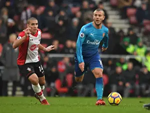 Southampton V Arsenal 2017-18 Prints: Wilshere vs. Romeu: Battle in the Midfield - Southampton vs