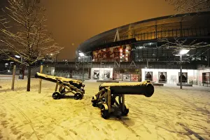 Winter at Emirates: Arsenal Football Club's Snowy Stadium, London (December 2009)