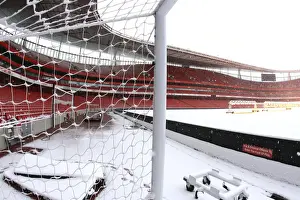 Winter's Embrace at Emirates: Arsenal's Stadium Transformed in Snow