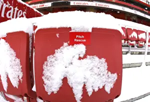 Winter's Embrace at Emirates: Arsenal's Stadium Transformed in Snow