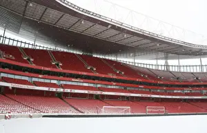 Winter's Embrace at Emirates: Arsenal's Stadium Transformed in Snow