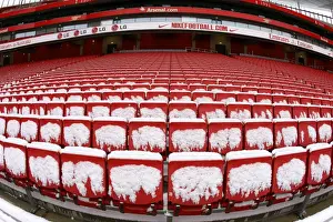 Winter's Embrace at Emirates: Arsenal's Stadium Transformed in Snow