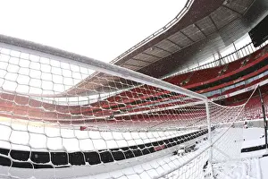 Winter's Embrace at Emirates: Arsenal's Stadium Transformed in Snow
