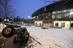 Winter's Embrace at Emirates: Arsenal's Stadium Transformed in Snow