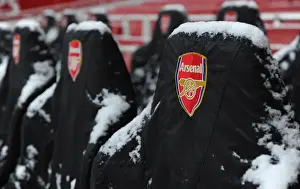 Winter's Embrace at Emirates: Arsenal's Stadium Transformed in Snow