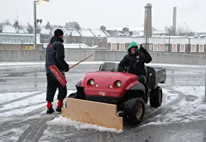 Winter's Embrace at Emirates: Arsenal's Stadium Transformed in Snow