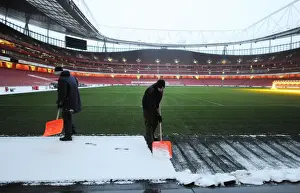 Winter's Embrace at Emirates: Arsenal's Stadium Transformed in Snow