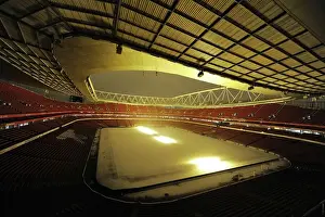 Winter's Embrace at Emirates Stadium: Arsenal's Snow-Covered Fortress, London (2009)