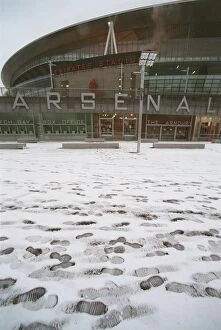 Images Dated 8th February 2007: Winter's Enchantment at Emirates: A Football Wonderland Amidst the Snow