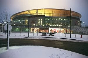 Images Dated 8th February 2007: Winter's Enchantment at Emirates: A Football Wonderland Amidst the Snow