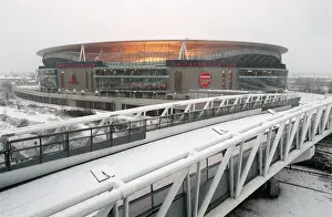 Winter's Magic at Emirates: Arsenal Stadium Transformed in Snow