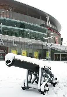 Winter's Magic at Emirates: Arsenal's Football Ground Transformed in Snow