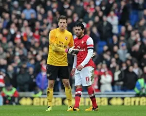 Wojciech Szczesny and Andre Santos (Arsenal). Brighton & Hove Albion 2:3 Arsenal