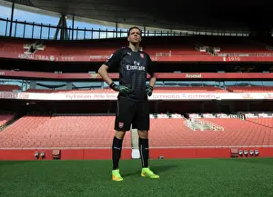 Wojciech Szczesny (Arsenal). Arsenal 1st Team Photocall. Emirates Stadium, 7 / 8 / 14
