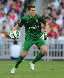 Kitchee V Arsenal 2012-13 Prints: Wojciech Szczesny: Arsenal Goalkeeper in Action against Kitchee (2012)