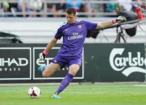 Arsenal V Manchester City Pre Season 2013-14 Prints: Wojciech Szczesny: Arsenal's Goalkeeper in Action Against Manchester City (2013-14 Pre-Season)