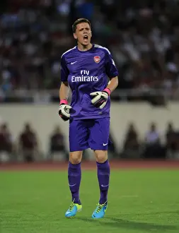 Vietnam V Arsenal 2013-14 Prints: Wojciech Szczesny: Arsenal's Star Goalkeeper in Action against Vietnam (2013)