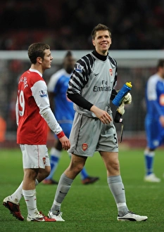Wojciech Szczesny and Jack Wilshere (Arsenal). Arsenal 3: 0 Wigan Athletic