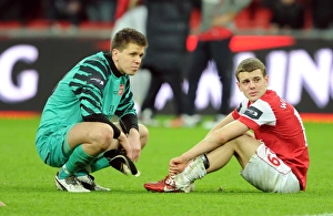 Wojciech Szczesny and Jack Wilshere (Arsenal) dejected after the matc. Arsenal 1
