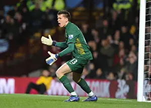 Aston Villa V Arsenal 2011-12 Prints: Wojciech Szczesny's Unyielding Guard: Heroic Performance at Aston Villa (2011-12)