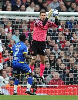 Arsenal v Leeds United FA Cup 2010-11 Collection: Wojcjech Szczesny (Arsenal). Arsenal 1: 1 Leeds United, FA Cup 3rd Round