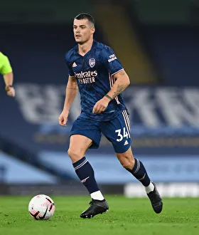 Manchester City V Arsenal 2020-21 Prints: Xhaka in Action: Manchester City vs. Arsenal, Premier League 2020-21